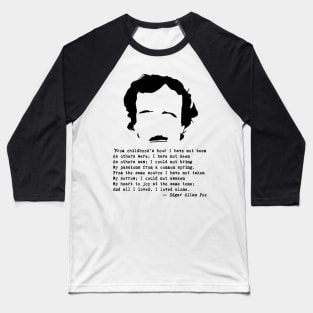 Edgar Allan Poe Baseball T-Shirt